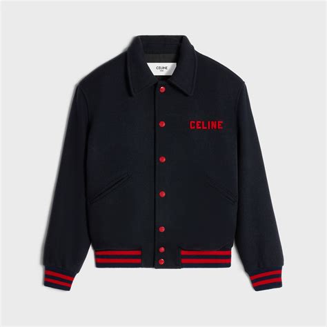 celine teddy jacket in textured wool